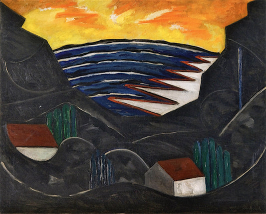 Landscape (Image I), vintage artwork by Jacoba van Heemskerck, 12x8" (A4) Poster