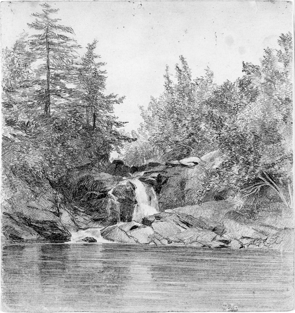Booton Falls, vintage artwork by Homer Dodge Martin, 12x8" (A4) Poster