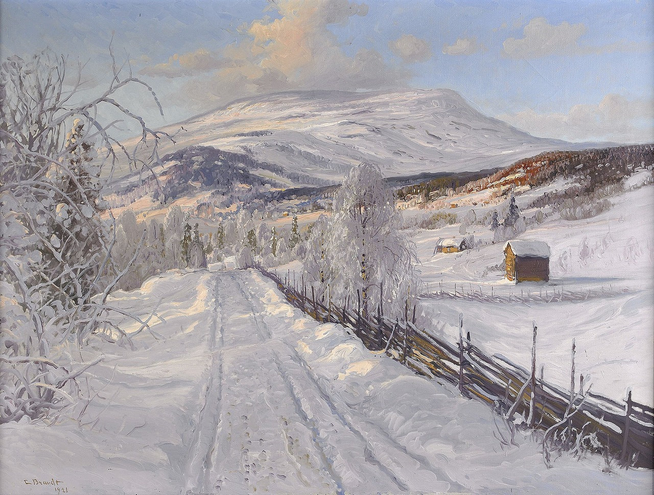 Winter Landscape in Areskutan by Carl Brandt,A3(16x12")Poster