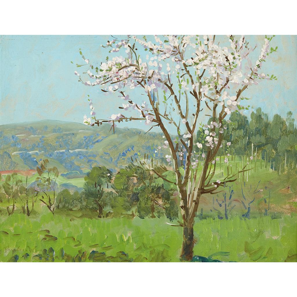 A Harbinger of Spring, Almond Blossoms by Theodore Wores,A3(16x12")Poster
