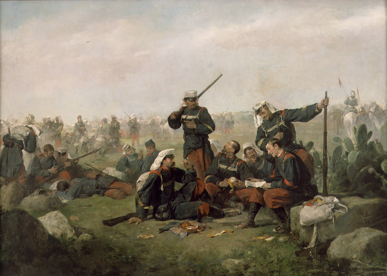 Soldados, vintage artwork by Jose Benlliure Gil, 12x8" (A4) Poster
