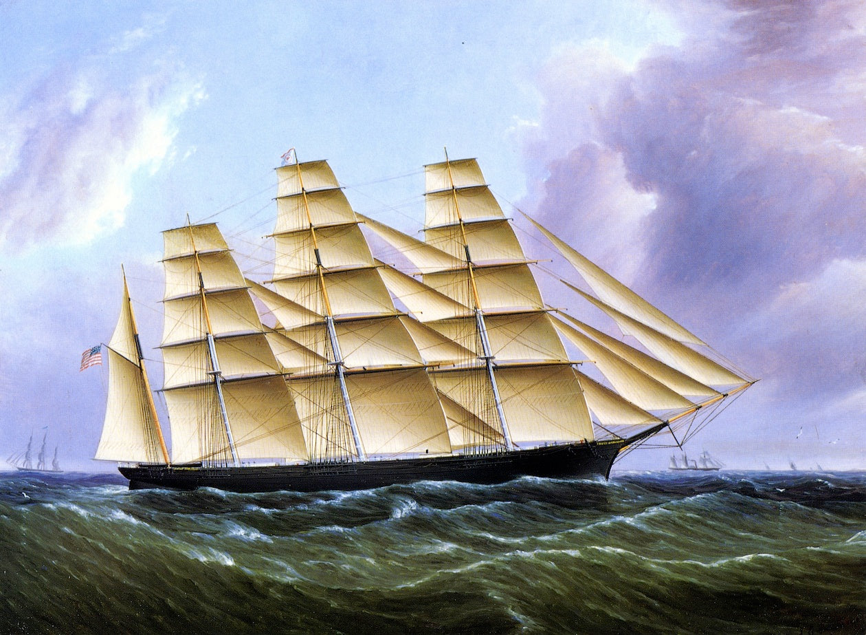 The Clipper "Great Republic", vintage artwork by James E. Buttersworth, A3 (16x12") Poster Print