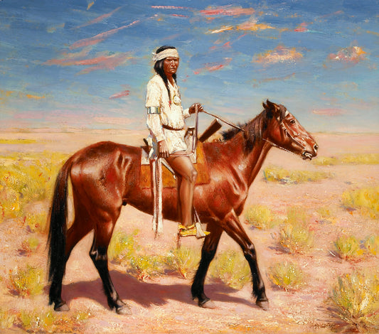Apache Scout, vintage artwork by Gaspard Latoix, 12x8" (A4) Poster