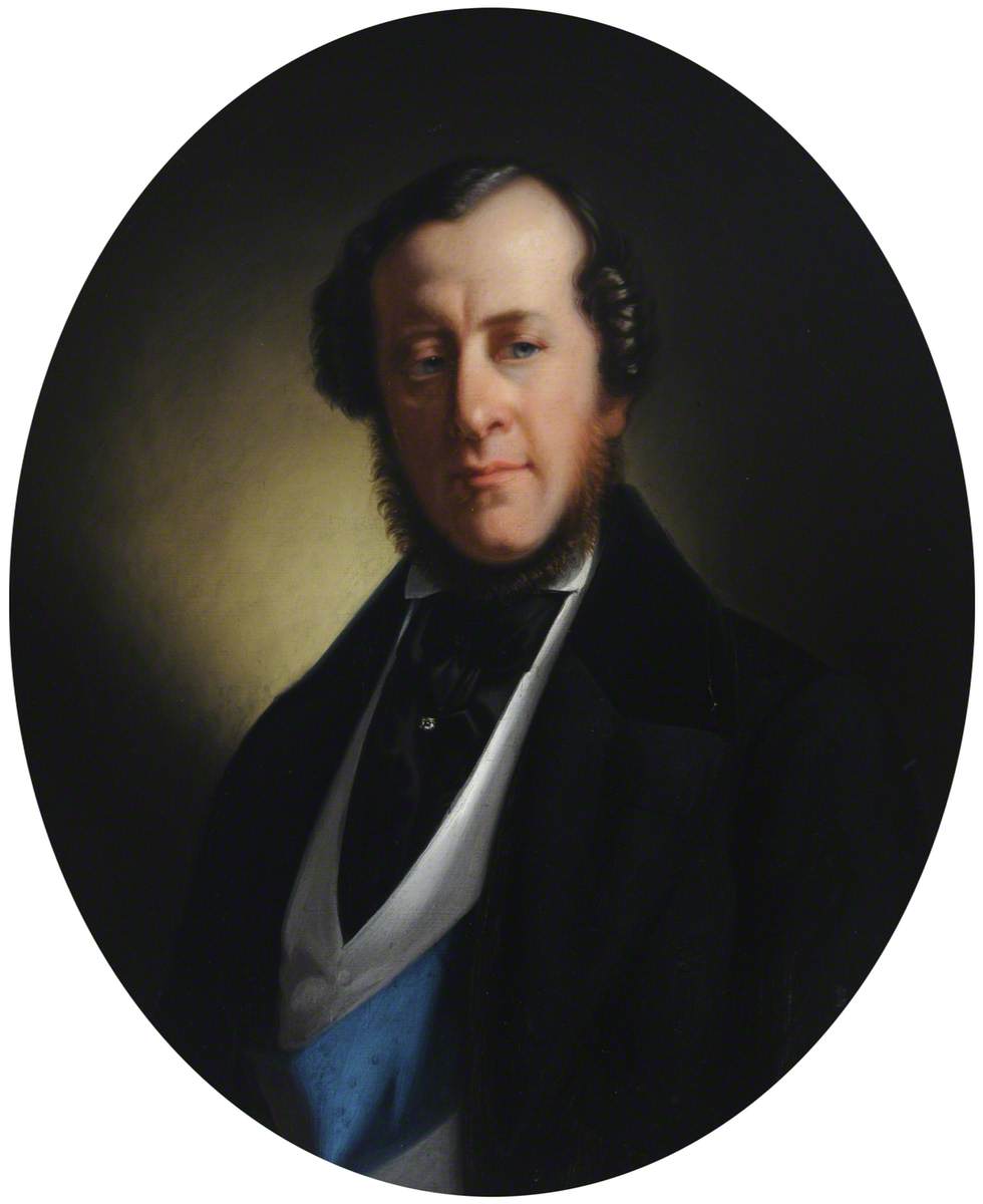 William Spencer Cavendish, 6th Duke of Devonshire, vintage artwork by Orazio de Manara, A3 (16x12") Poster Print