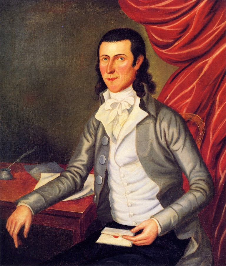 Captain Thomas Kell, vintage artwork by Charles Peale Polk, 12x8" (A4) Poster