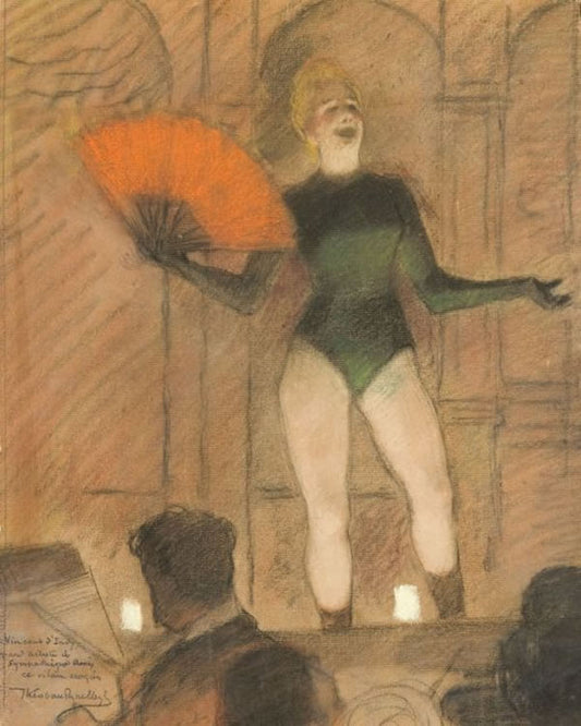 Cafe Concert, vintage artwork by Theo van Rysselberghe, 12x8" (A4) Poster