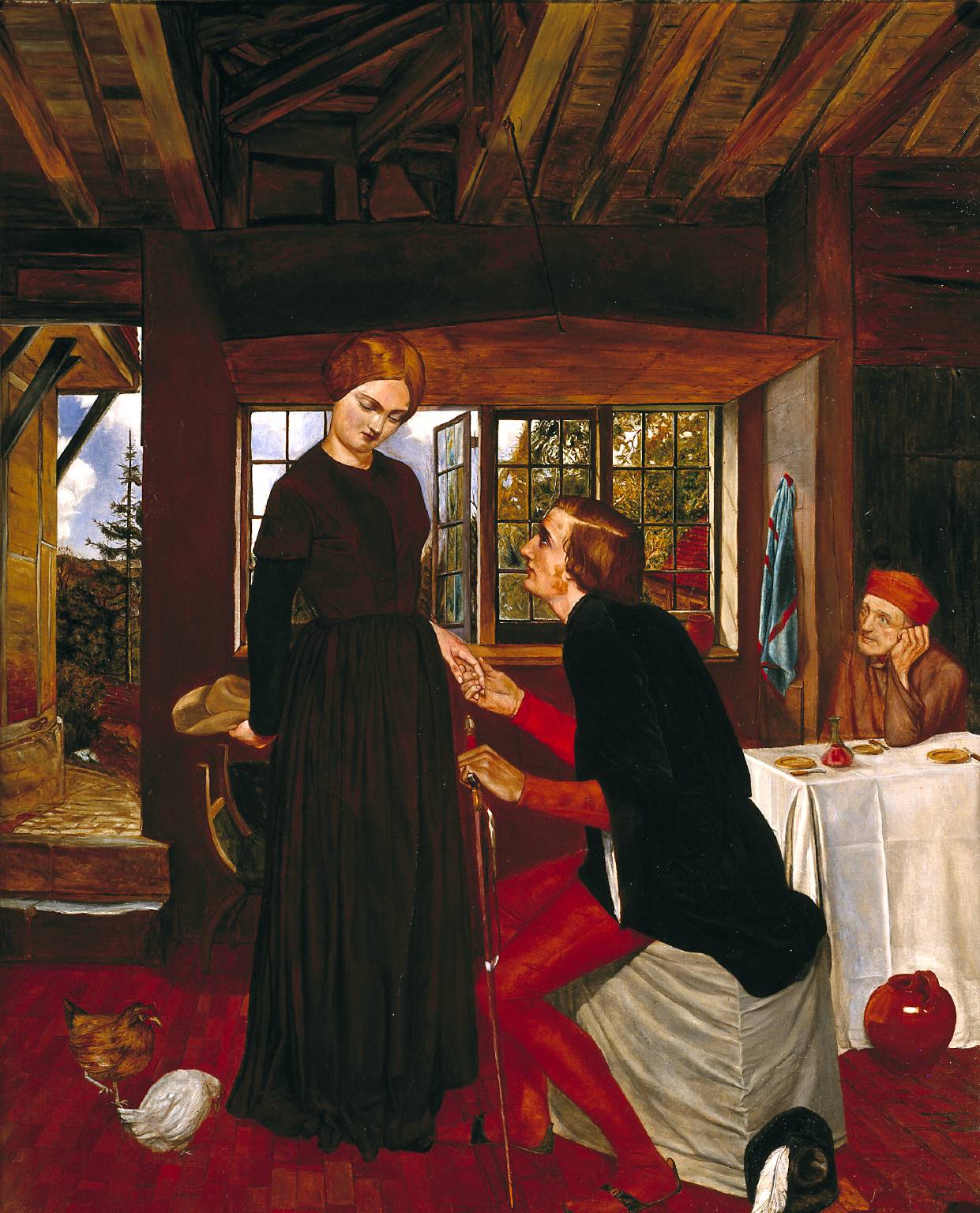 The Proposal (The Marquis and Griselda), vintage artwork by Frederic George Stephens, 12x8" (A4) Poster