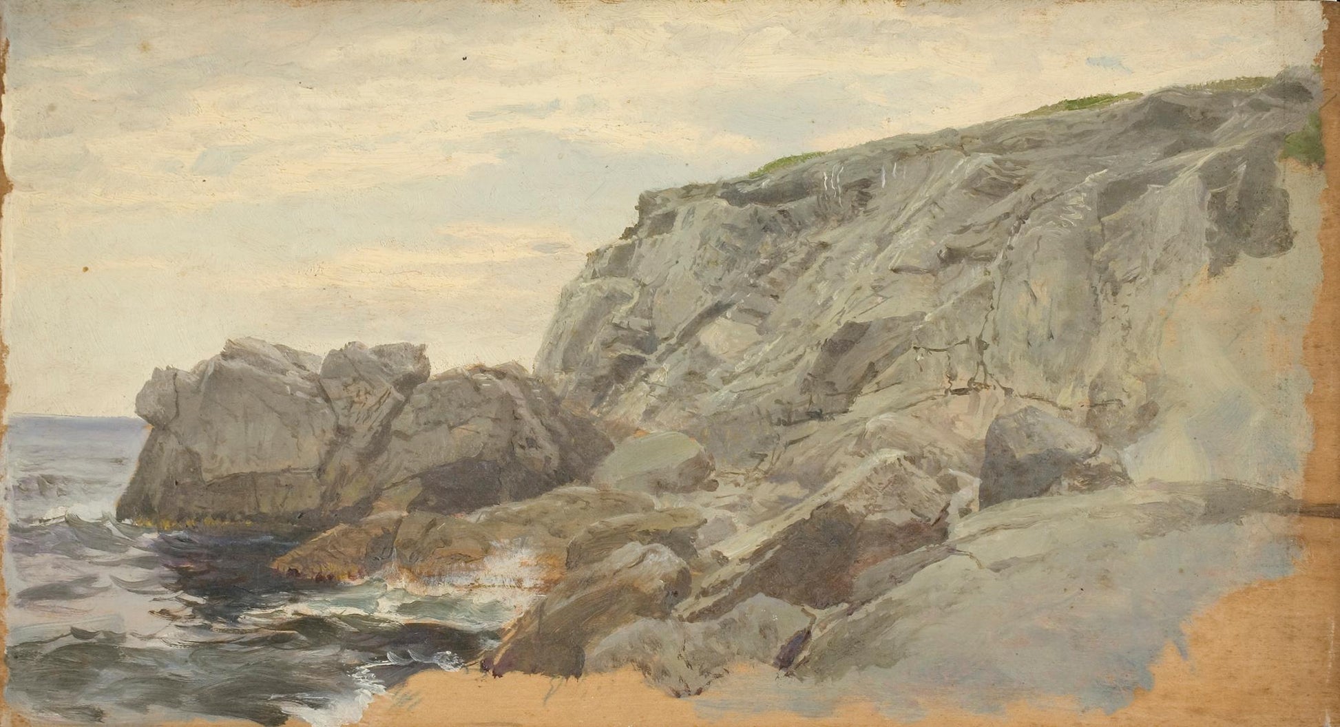 Coast Scene, Rhode Island, vintage artwork by William Trost Richards, 12x8" (A4) Poster