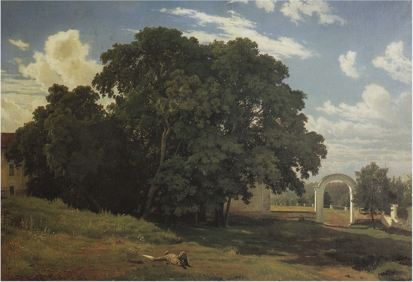 The Church Gate, Valaam, vintage artwork by Ivan Ivanovich Shishkin, 12x8" (A4) Poster