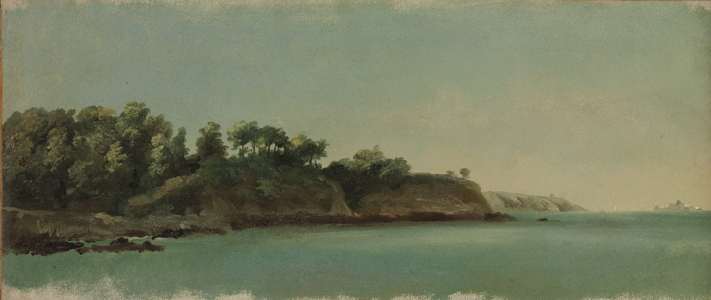 The Banks of the Rance, Brittany, vintage artwork by Pierre-Henri de Valenciennes, 12x8" (A4) Poster