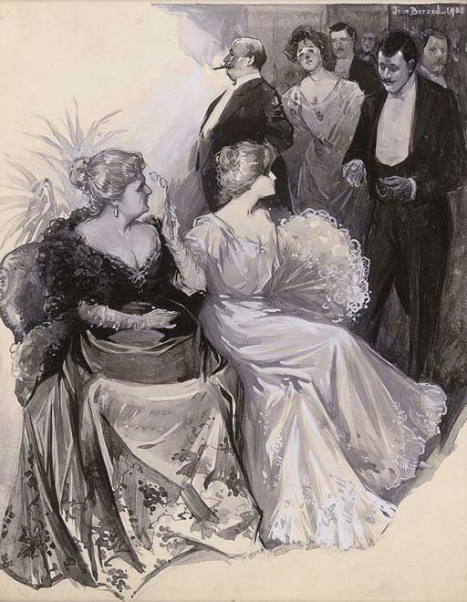 Close Scrutiny, vintage artwork by Jean-Georges Beraud, 12x8" (A4) Poster