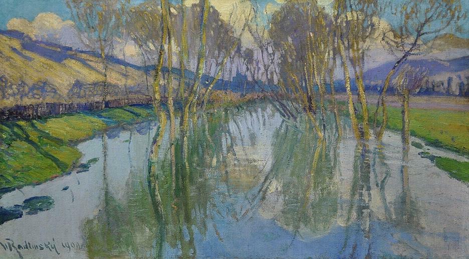 The Reflections, vintage artwork by Václav Radimský, 12x8" (A4) Poster
