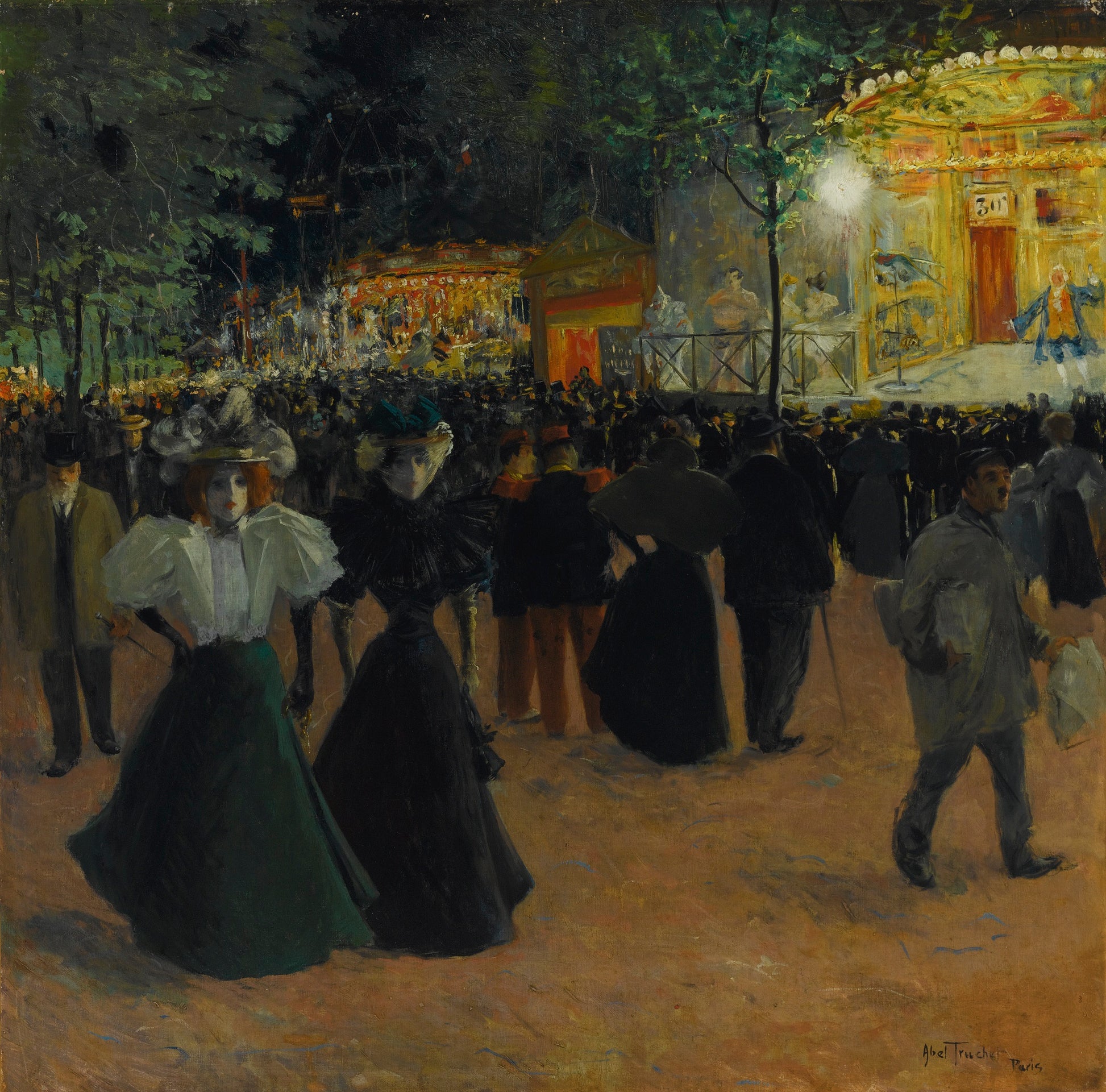 La fête foraine, Place Pigalle by Louis Abel-Truchet,A3(16x12")Poster
