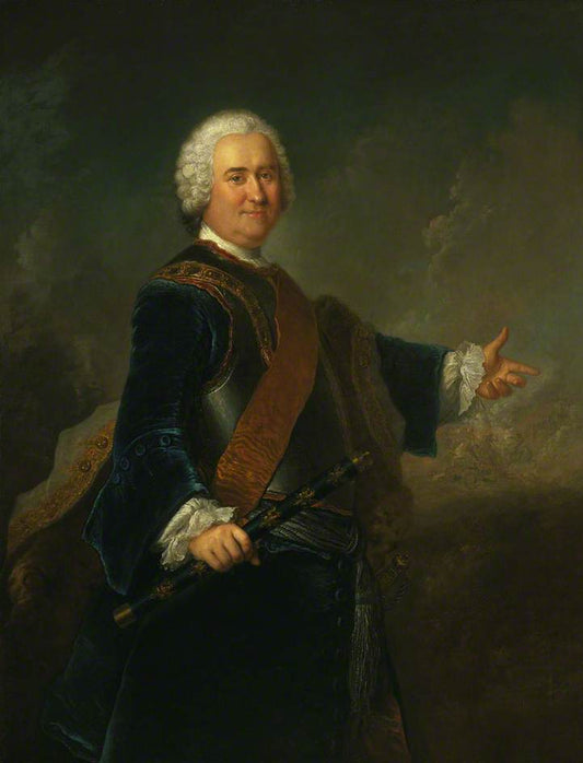 Field Marshal JamesFrancis Edward Keith, vintage artwork by Antoine Pesne, 12x8" (A4) Poster