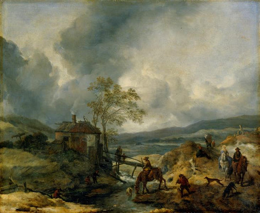The House of the Executioner, vintage artwork by Philips Wouwerman, 12x8" (A4) Poster