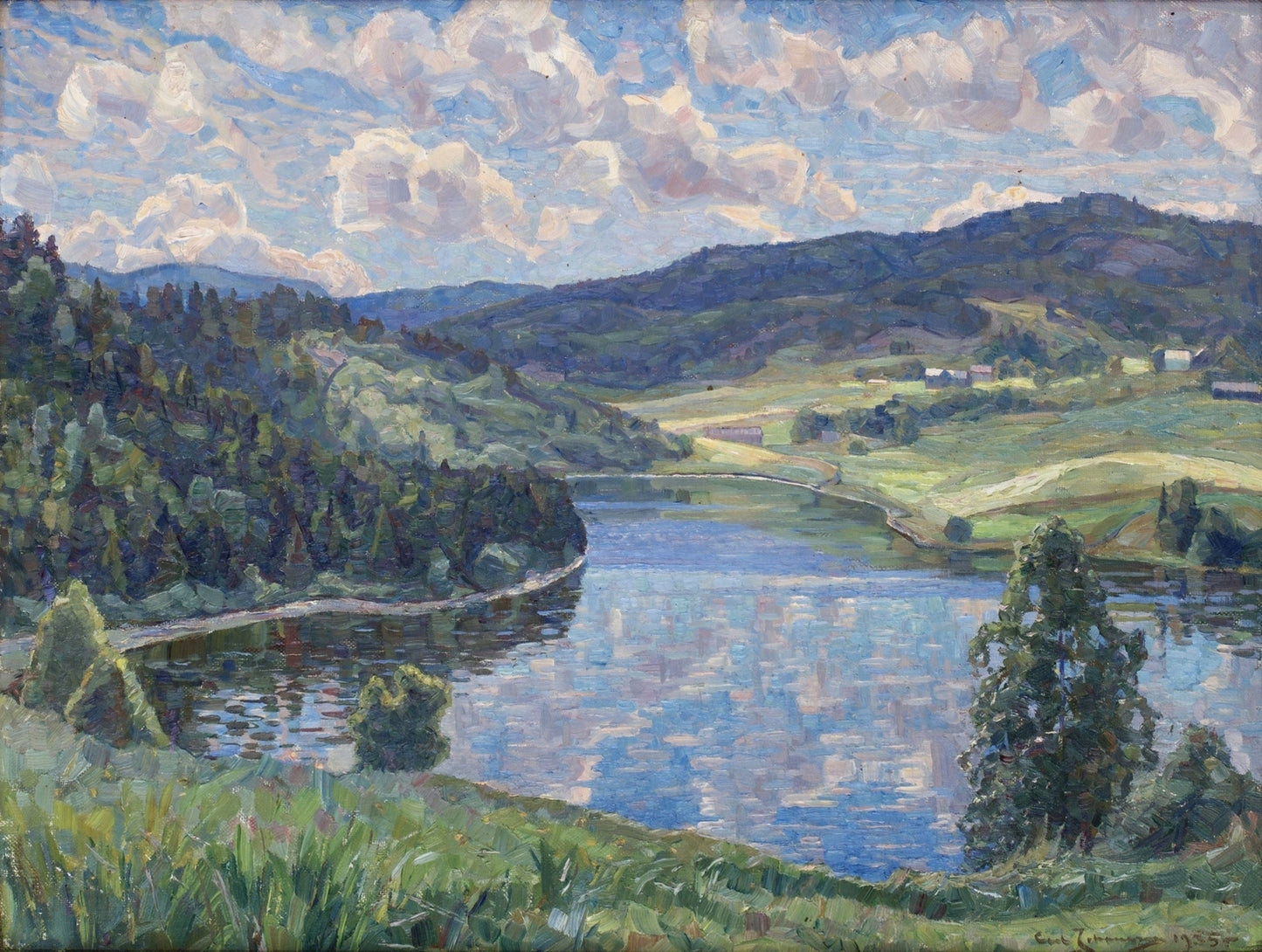 Fran jeresta, Nordingra, vintage artwork by Carl Johansson, 12x8" (A4) Poster