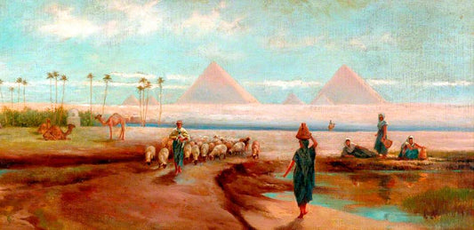 Outside Cairo, vintage artwork by Frederick Goodall, A3 (16x12") Poster Print