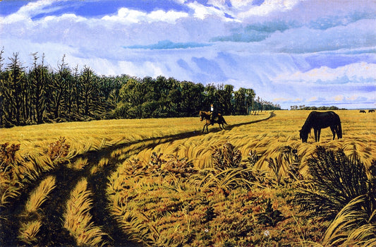 A Prairie Road, vintage artwork by William George Richardson Hind, 12x8" (A4) Poster
