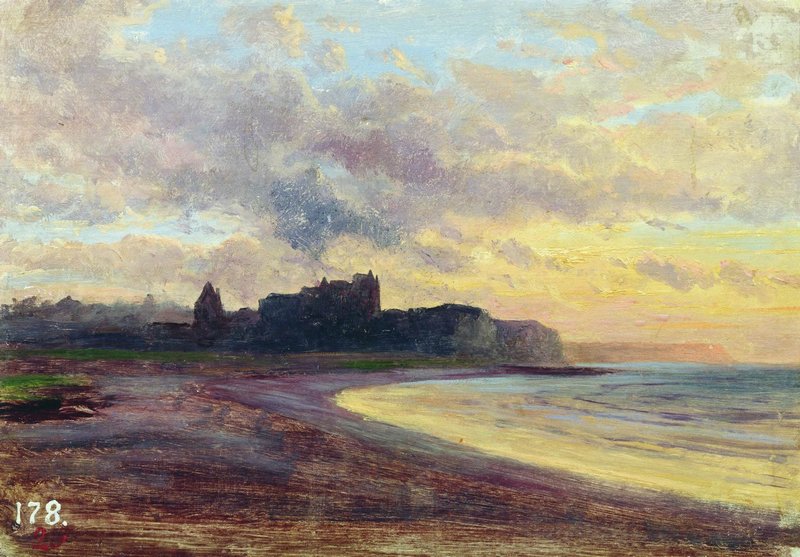 Dieppe, Sunset, vintage artwork by Alexei Bogoliubov, 12x8" (A4) Poster