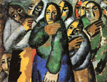 Peasant Women at Church, vintage artwork by Kasimir Malevich, 12x8" (A4) Poster