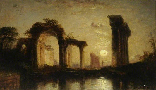Moonrise, vintage artwork by Edmund John Niemann, A3 (16x12") Poster Print