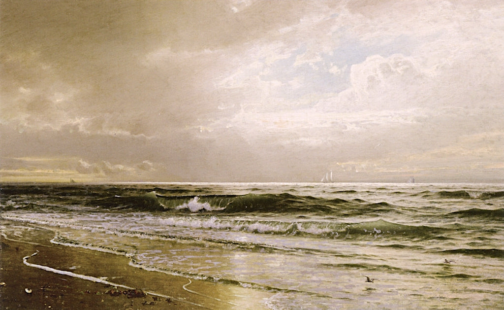 Afternoon Long Beach, N.J., vintage artwork by William Trost Richards, 12x8" (A4) Poster