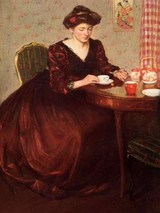 The Japanese Tea Service, vintage artwork by Richard Edward Miller, 12x8" (A4) Poster