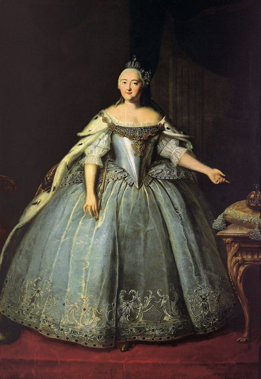 Portrait of Empress Elisabeth, vintage artwork by Ivan Vishnyakov, 12x8" (A4) Poster