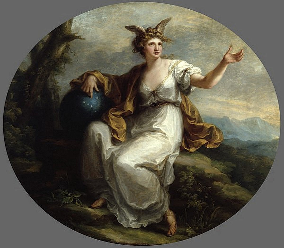 Invention, vintage artwork by Angelica Kauffmann, 12x8" (A4) Poster