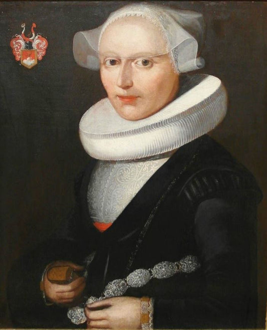 Maria Barbara Vögeli, vintage artwork by Attributed to UNKNOWN, German School 17th Century, 12x8" (A4) Poster