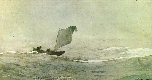 Blown Away, vintage artwork by Winslow Homer, 12x8" (A4) Poster