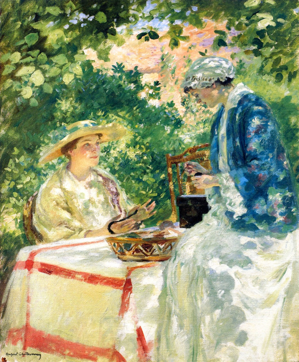 Winding a Skein, vintage artwork by Rupert Bunny, 12x8" (A4) Poster
