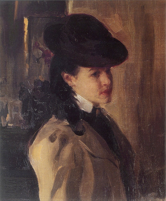 Portrait of O.M. Nesterova, vintage artwork by Alexander Murashko, 12x8" (A4) Poster