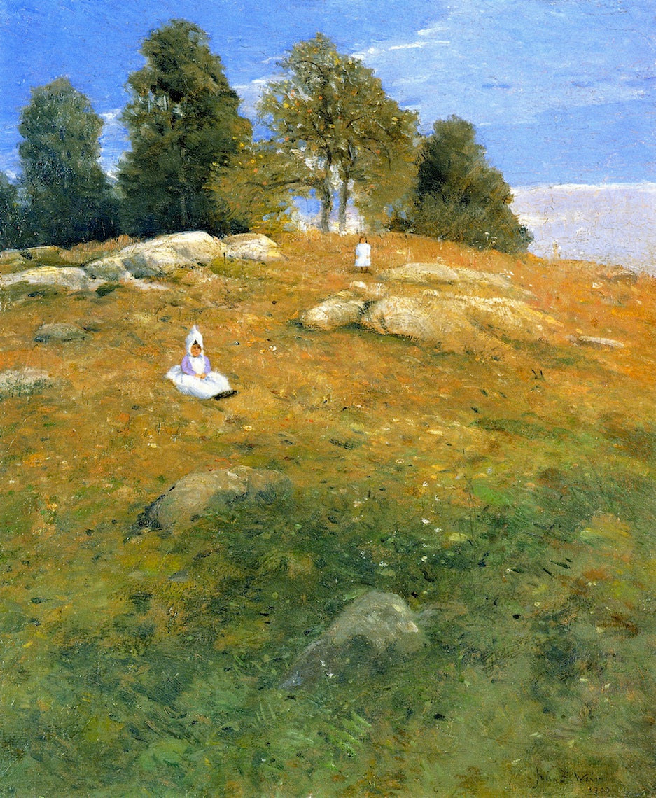 Summer Afternoon, Shinecock Landscape, vintage artwork by John Ferguson Weir, 12x8" (A4) Poster