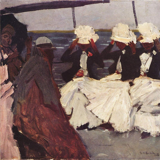 Promenade deck with three ladies by George Hendrik Breitner,A3(16x12")Poster