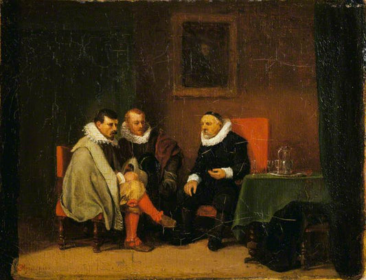 Dutch Burghers, vintage artwork by Jean-Louis Ernest Meissonier, A3 (16x12") Poster Print