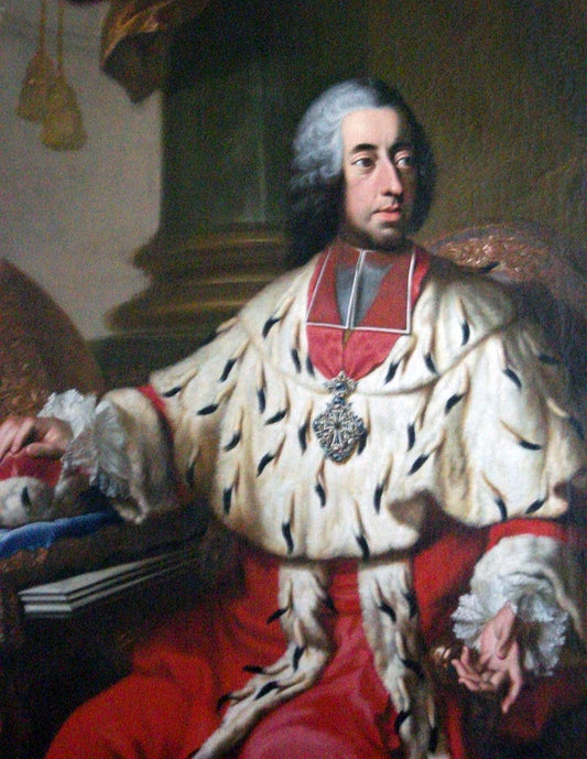 Portrait of the archbishop-elector Clemens August of Bavaria, vintage artwork by Georg Desmarees, 12x8" (A4) Poster