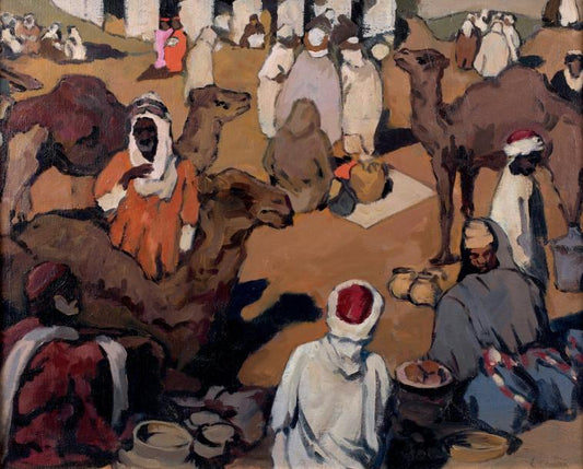 The Market (Le souk) by Léon Cauvy,16x12(A3) Poster