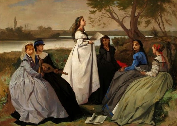 Im frühling, vintage artwork by Anselm Feuerbach, 12x8" (A4) Poster