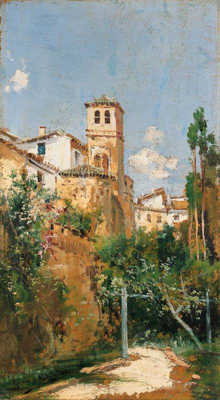 Scorcio di Paese by Manuel Garcia y Rodriguez,A3(16x12")Poster