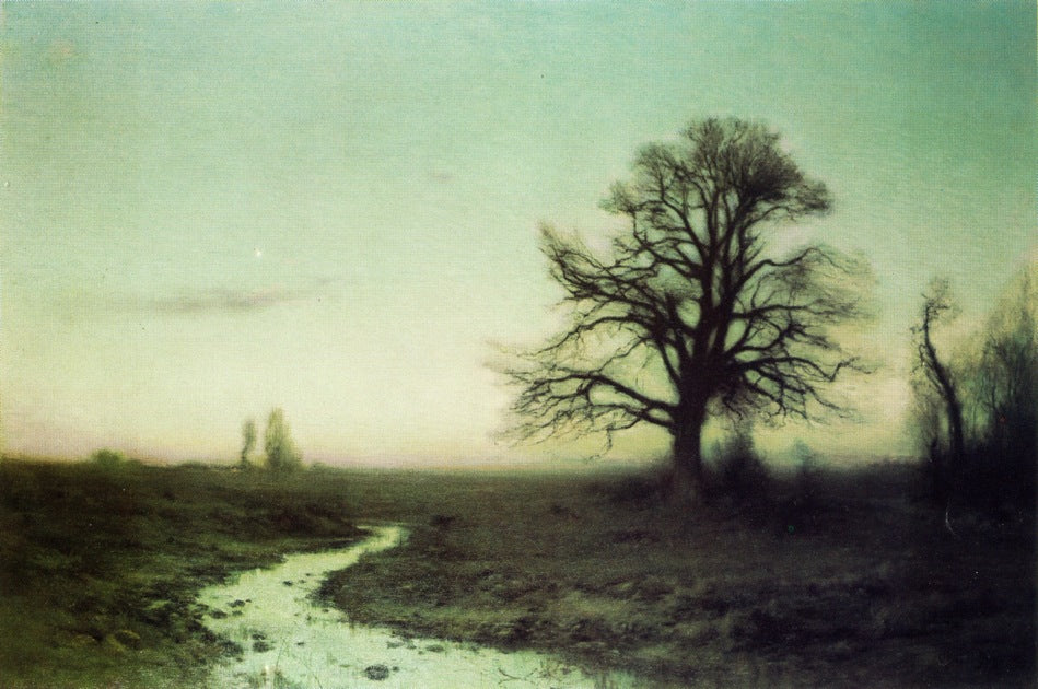 Evening: The End of the Day (after Millet), vintage artwork by Charles Harold Davis, 12x8" (A4) Poster