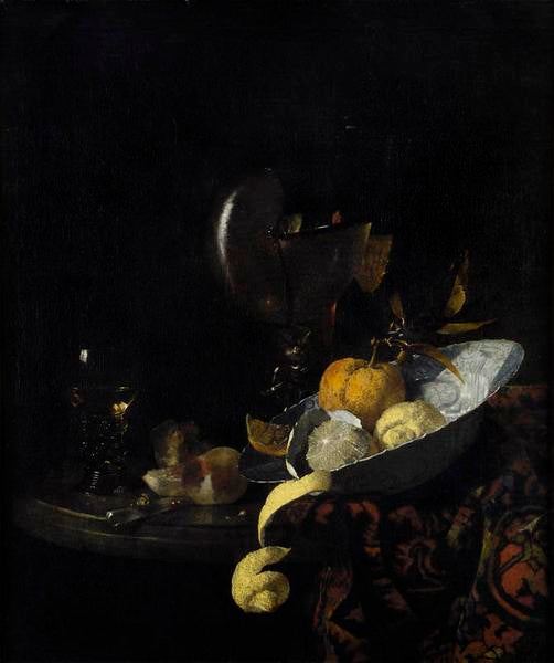 Still Life with Nautilus Shell, vintage artwork by Willem Kalf, 12x8" (A4) Poster