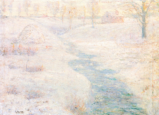 The Frozen Haystack, vintage artwork by Ernest Lawson, 12x8" (A4) Poster