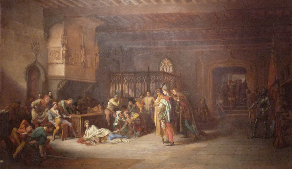 The Capture of Joan of Arc, vintage artwork by Stanislaus Poraj Chlebowski, 12x8" (A4) Poster