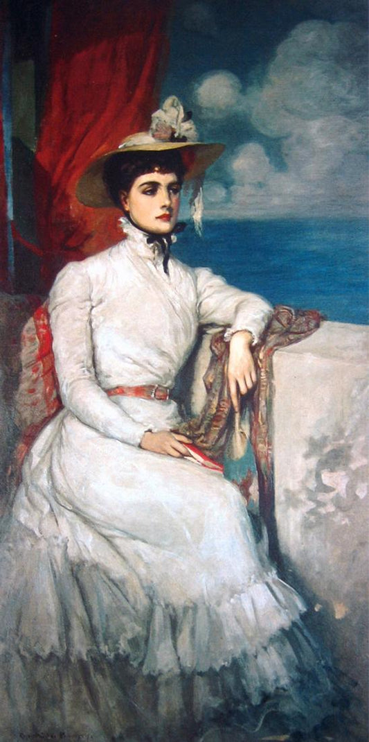 Jeanne Morel, vintage artwork by Rupert Bunny, 12x8" (A4) Poster