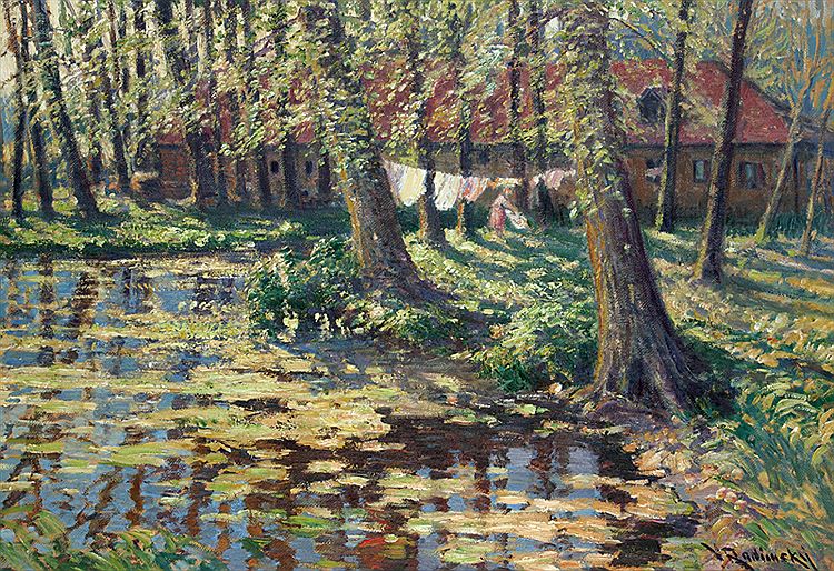 Drying Clothes by Vaclav Radimsky,A3(16x12")Poster