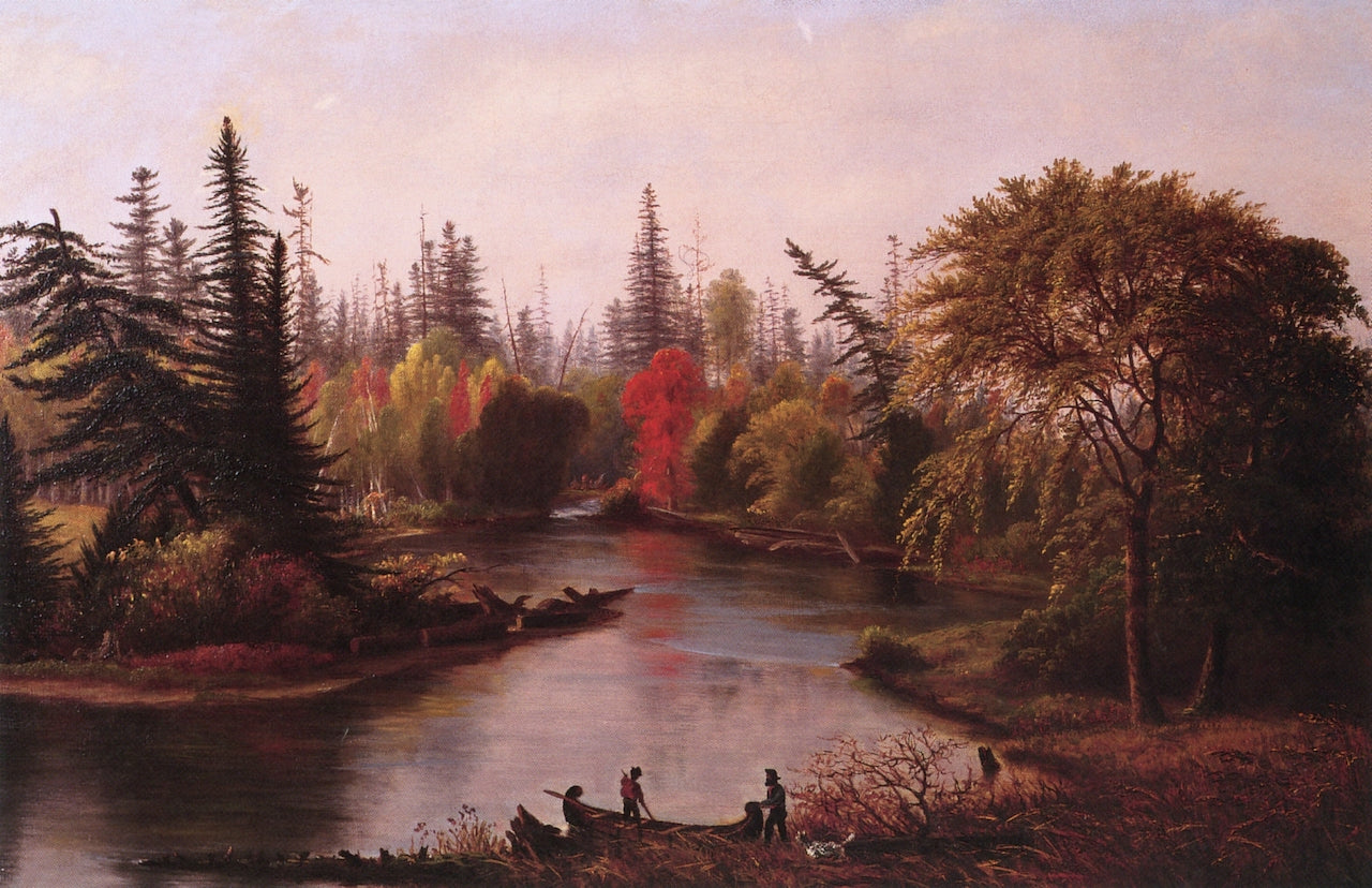 Autumn - View at Fitzroy Harbor, vintage artwork by Charles Louis Heyde, 12x8" (A4) Poster