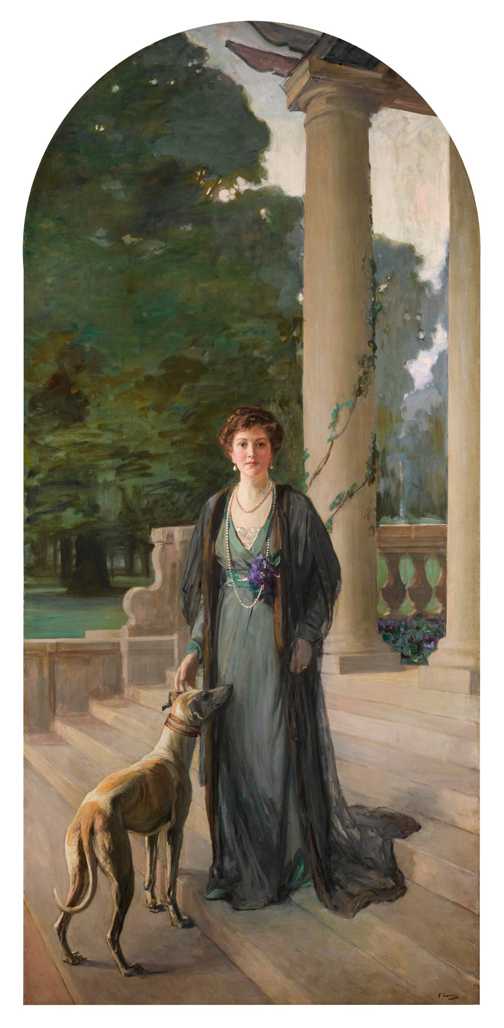 Baroness Gerda Von Chappius by Sir John Lavery, R.A.,A3(16x12")Poster