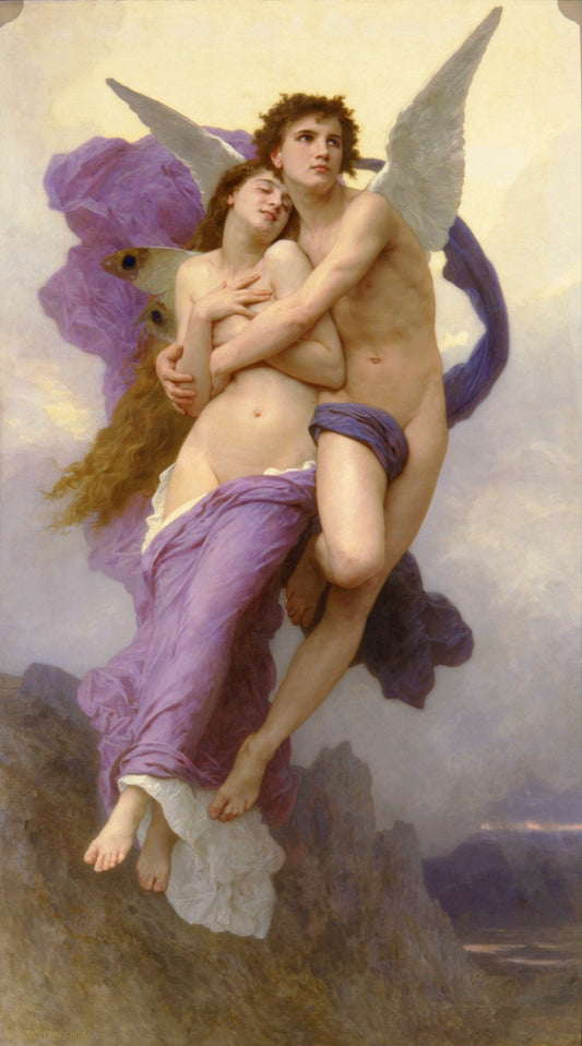 The Abduction of Psyche, vintage artwork by William Bouguereau, 12x8" (A4) Poster