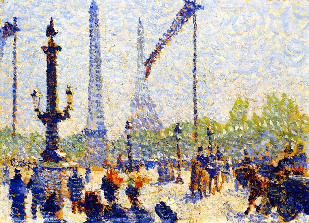 The Place de la Concorde by Louis Hayet,A3(16x12")Poster